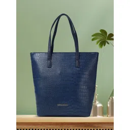 Caprese Blue Textured Shoulder Bag-picture-20
