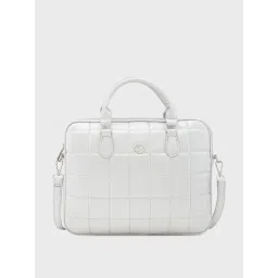 Caprese Braxton Silver Quilted Medium Satchel Handbag-picture-39