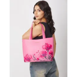 Caprese Chloe Pink Floral Tote-picture-37