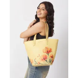 Caprese Chloe Yellow Floral Bucket Bag-picture-23