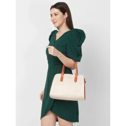 Caprese Cream Solid Large Handbag-picture-14