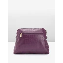 Caprese Crocodile Textured Leather Structured Sling Bag image 3