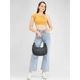 Caprese Faux Leather Black Women Handbag-picture-28