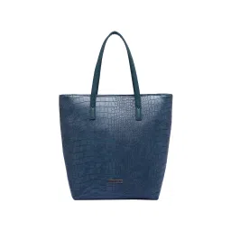 Caprese Gazza Teal Blue Textured Medium Tote Handbag image 1