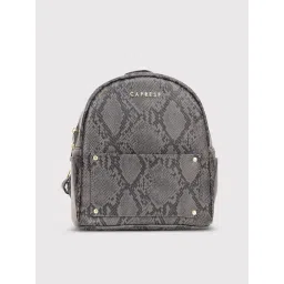 Caprese Grey Faux Leather Extra Large Backpack-picture-45