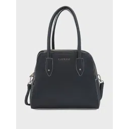 Caprese Josie Black Solid Large Satchel Handbag-picture-48