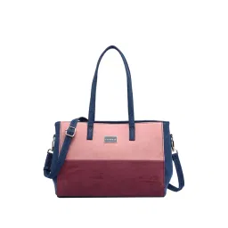 Caprese Meridet Red & Pink Color Block Medium Shoulder Handbag-picture-39