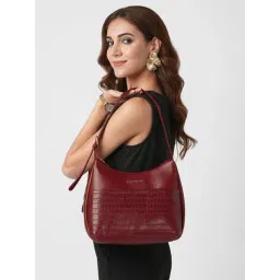 Caprese Minato Cherry Red Animal Effect Medium Hobo Bag-picture-12