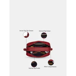 Caprese Minato Cherry Red Sling Bag (M) image 3