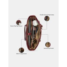 Caprese Synthetic Leather Structured Tote Bag image 3