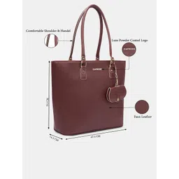Caprese Synthetic Leather Structured Tote Bag image 2