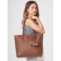 Caprese Synthetic Leather Structured Tote Bag With Tasselled-picture-15