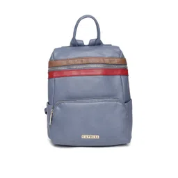 Caprese Women Blue Solid Backpack-picture-16