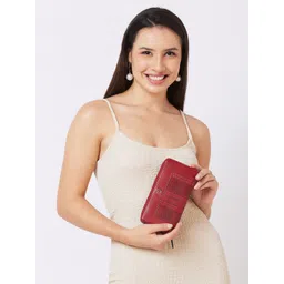 Caprese Women Checked Zip Around Wallet image 1