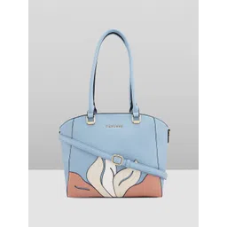 Caprese Women Floral Printed Structured Leather Satchel Bag-picture-31