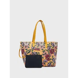 Caprese Women Vanessa Floral Printed Shopper Tote Bag-picture-34