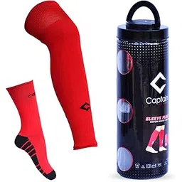 captain lead to win CAPTAIN SLEEVE PLUS Ankle Length socks, Over the Knee leg sleeves Solid Football Stockings,UV ray Protection Football Socks-picture-37
