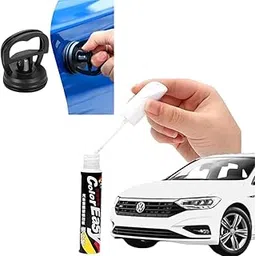 Car Dent Puller With Car Scratch Remover Touch Up Paint Pen White - Heavy-Duty Suction Cup Dent Remover | Strong Grip Handle for Lifting Dents, Glass, Tiles & Mirrors (Multicolor- small size) (Car Dent Puller + White, Car Scratch Remover)-picture-18
