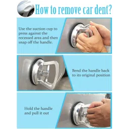 Car Dent Remover Puller, Aluminum Suction Cup Tool Kit for Car Dent Repair, Grabo Suction Cup, Durable Dent Ding Remover with Microfiber Towel, Ideal for Car Bodywork Panel, Glass, and Tile Moving image 2