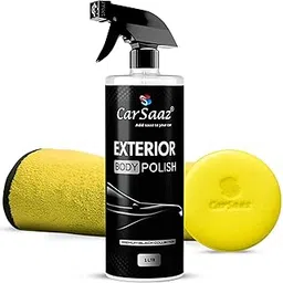 CAR SAAZ Exterior Body Polish 1 Ltr with Applicator Pad & Microfiber Cloth | Car & Bike Polish | Premium Polish & Protectant for Vehicle Exterior | Clean, Protect & Restore Surfaces Shine (Pack of 3)-picture-21