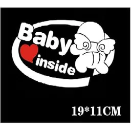 Car Sticker Exterior Baby in Side car Sticker White Pack of 1-picture-22