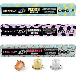 Caramelly Flavoured Barista Pack Nespresso Compatible Coffee Pods, 30 Capsules | French Vanilla, Caramel & Hazelnut | Nespresso Compatible | No Added Sugar | 100% Arabica, 300 Gram-picture-17
