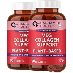 Carbamide Forte 100% Veg Collagen Builder, 90 capsules | Plant Based Collagen Support Supplement for Skin & Hair (Pack of 2), 1 count-picture-11