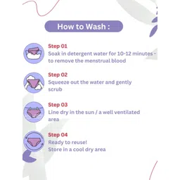 CareDone Cotton Mid-Rise Heavy Absorbent All Day Protection Leak-Proof Period Briefs image 2