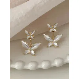 CareDone Gold-Plated Artificial Stones Contemporary Shaped Studs-picture-15