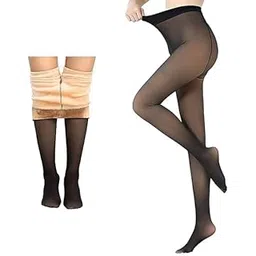 caredone Pantyhose Stockings For Women | Winter Wear Dual-Tone Fleece Thick Leggings For Women And Girls-picture-15