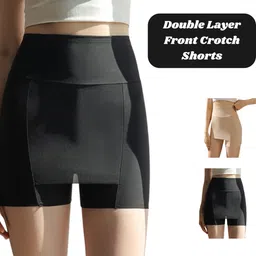 caredone Self Design Women Black Regular Shorts-picture-11