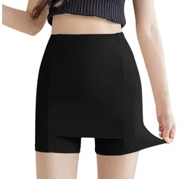 caredone Solid Women Black Regular Shorts-picture-10