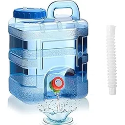 Careopeta 15 Litre Camping Water Can with Tap Portable Water Storage Containers for Travel Picnic Hiking Outdoor Water Dispenser Can Transperant Water Camper with Faucet-picture-27