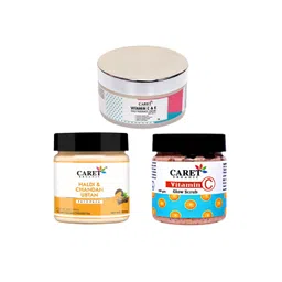 CARET ORGANIC Set Of 3 Glow Scrub- 100 g-  Ubtan Face Pack- 100 g &Radiance Cream- 50 g-picture-19