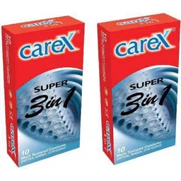 carex Super 3 in 1 Multi Textured Condom( Dotted, Ribbed, Contoured) Condom-picture-26