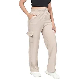 Cargo Lower for Girls & Women | Regular Fit Cotton Pants with 4 Utility Pockets | Stylish, Comfortable & Trendy Bottomwear for College, Travel, Casual Use-picture-11