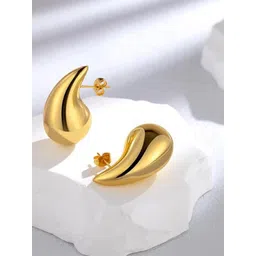 CARIA Stainless Steel Gold-Plated Teardrop Studs-picture-32