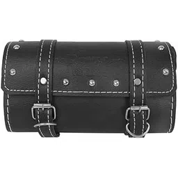 CARIZO Bike Leatherette Round Saddle Bag Black Compatible with Royal Enfield Himalayan-picture-18