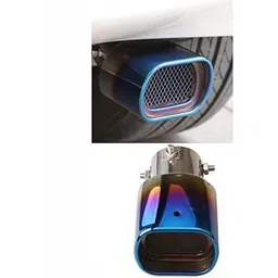 CARIZO Car 60mm Inlet Single Exhaust Muffler Tip Burnt Blue TF-8924-B, Stainless Steel Finish, High-Performance Car Exhaust Upgrade Compatible with Maruti Alto 800 (Type-I) 2012-2016-picture-13