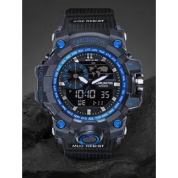 CARLINGTON Men Analogue and Digital Chronograph Watch CT 3388 Blue-picture-32