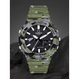 CARLINGTON Printed Dial & Analogue and Digital Watch CT 3322 Army-picture-15