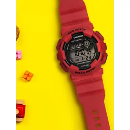 CARLINGTON Unisex Kids Printed Dial & Straps Digital Multi Function Watch Junior 9121 Red-picture-11