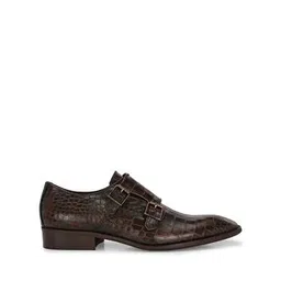 carlo romano Men Croc Embossed Round-Toe Monks-picture-11