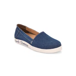 CARLO ROMANO Men Lightweight Comfort Insole Canvas Denim Slip-On Sneakers-image-23