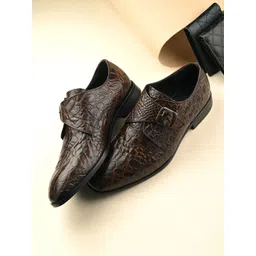 CARLO ROMANO Men Textured Formal Monk Shoes-picture-23