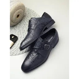 CARLO ROMANO Men Textured Formal Monk Shoes-picture-33