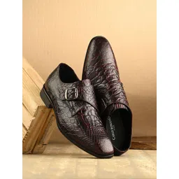 CARLO ROMANO Men Textured Formal Monk Shoes-picture-35
