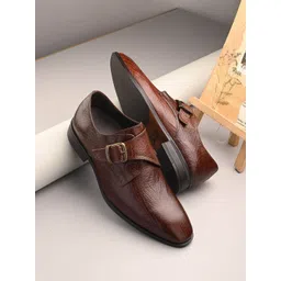 CARLO ROMANO Men Textured Formal Monk Shoes-picture-41