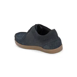 CARLO ROMANO Men Textured Lightweight Leather Loafers image 4