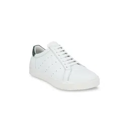 CARLO ROMANO Men White Perforations Leather Sneakers image 1